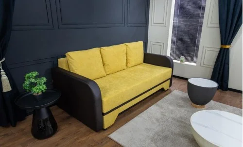 Canapea Extensibilă Corina Memory Max, Mustar