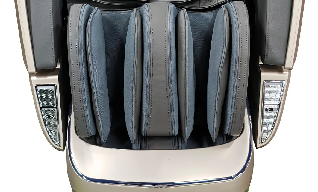 Fotoliu de Masaj VD-L136P Bej/Gri, 4D Dual Core, Șină SL 135 cm, Zero Gravity, Încălzire, Bluetooth 8