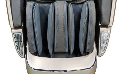 Fotoliu de Masaj VD-L136P Bej/Gri, 4D Dual Core, Șină SL 135 cm, Zero Gravity, Încălzire, Bluetooth
