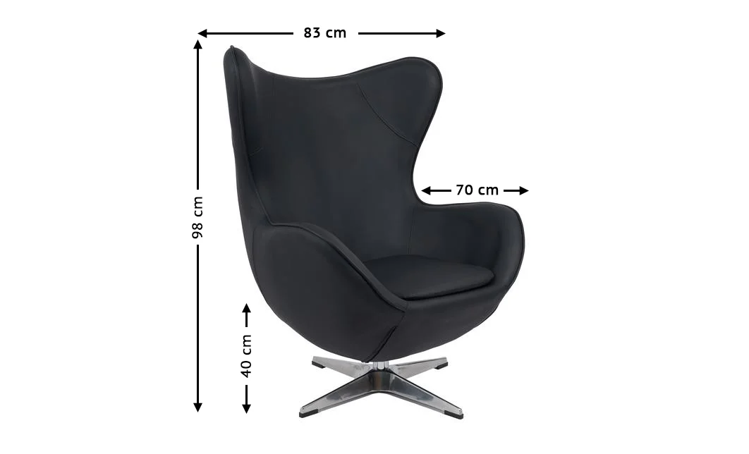 Fotoliu Living Rotativ KJLC-132 Negru 1