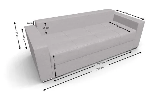 Canapea Extensibilă Claudia Bonell Mini, Crem