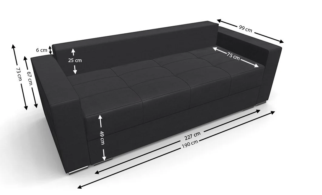 Canapea Extensibilă Claudia Bonell Mini, Gri carbune 4
