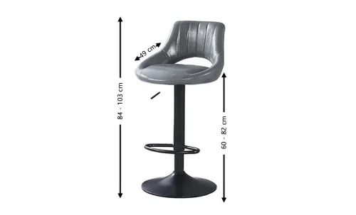 Scaun Bar KJC338 Gri