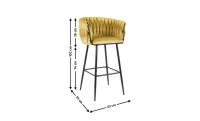 Scaun Bar KJC365 Mustar & Picioare Negre 2