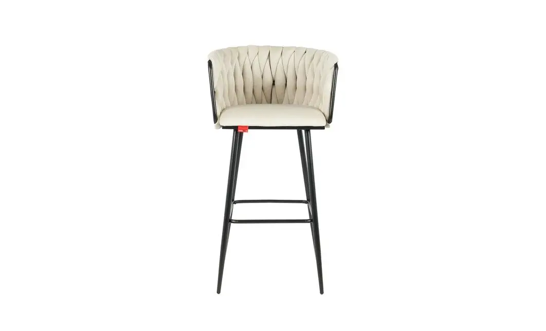 Scaun Bar KJC365 Bej & Picioare Negre 4