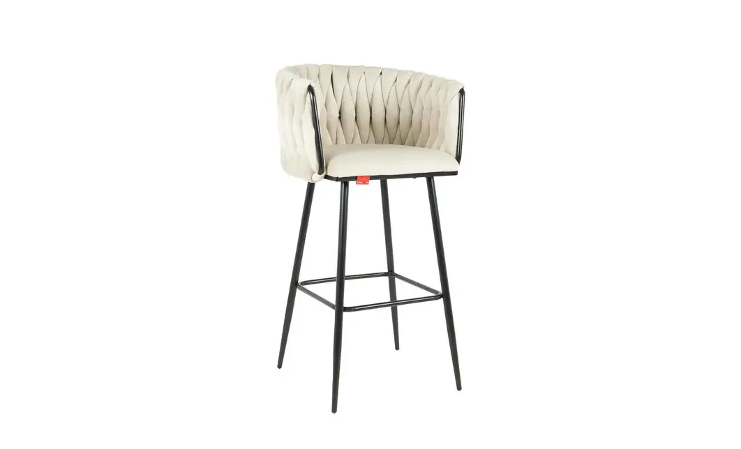 Scaun Bar KJC365 Bej & Picioare Negre