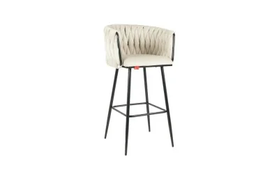 Scaun Bar KJC365 Bej & Picioare Negre