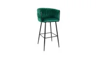 Scaun Bar KJC365 Verde cu Picioare Negre