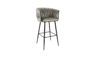 Scaun Bar KJC365 Gri & Picioare Negre