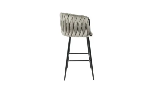 Scaun Bar KJC365 Gri & Picioare Negre