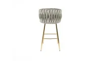 Scaun Bar KJC365 Gri & Picioare Aurii 5