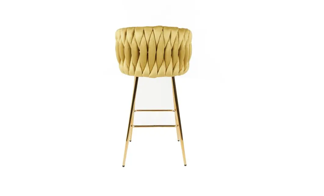 Scaun Bar KJC365 Mustar & Picioare Aurii 3