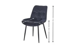 Scaun Living KJC0357 Negru