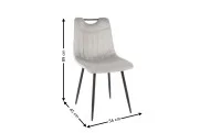Scaun Living Tapitat KJC0358 Gri 3