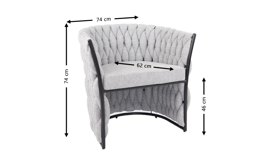 Scaun Living KJC4342 Gri Deschis 1