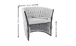Scaun Living KJC4342 Gri Deschis