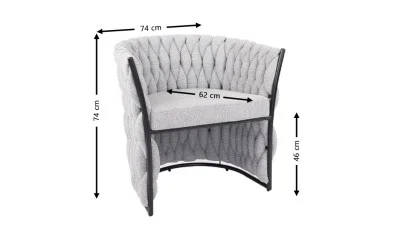Scaun Living KJC4342 Gri Deschis