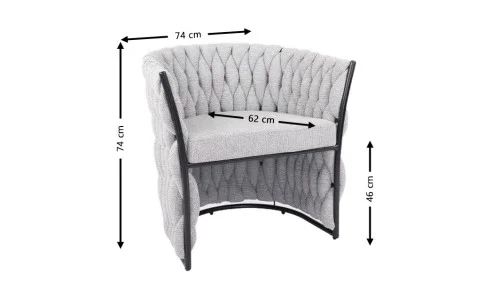 Scaun Living KJC4342 Gri Deschis