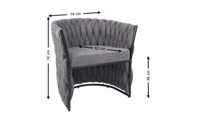 Scaun Living KJC4342 Gri Închis