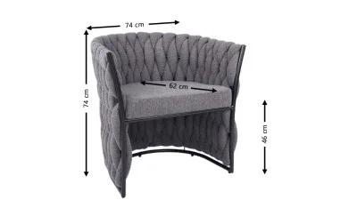 Scaun Living KJC4342 Gri Închis