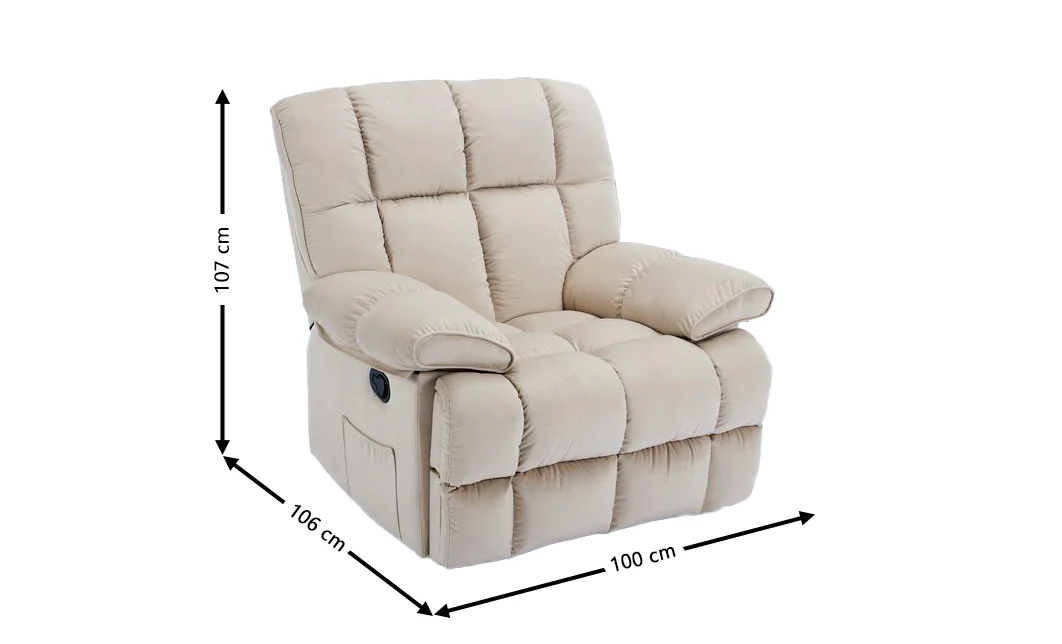 Fotoliu Rotativ cu Recliner KJC4423 Bej 1