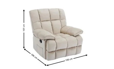 Fotoliu Rotativ cu Recliner KJC4423 Bej
