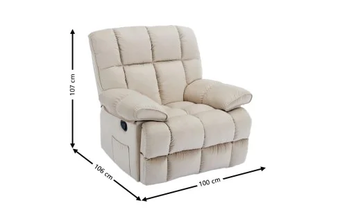 Fotoliu Rotativ cu Recliner KJC4423 Bej