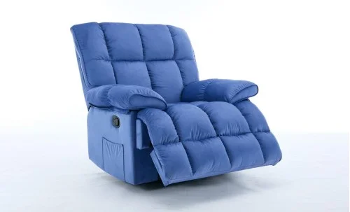 Fotoliu Rotativ cu Recliner Manual KJC4423 Albastru