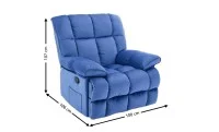 Fotoliu Rotativ cu Recliner Manual KJC4423 Albastru 1