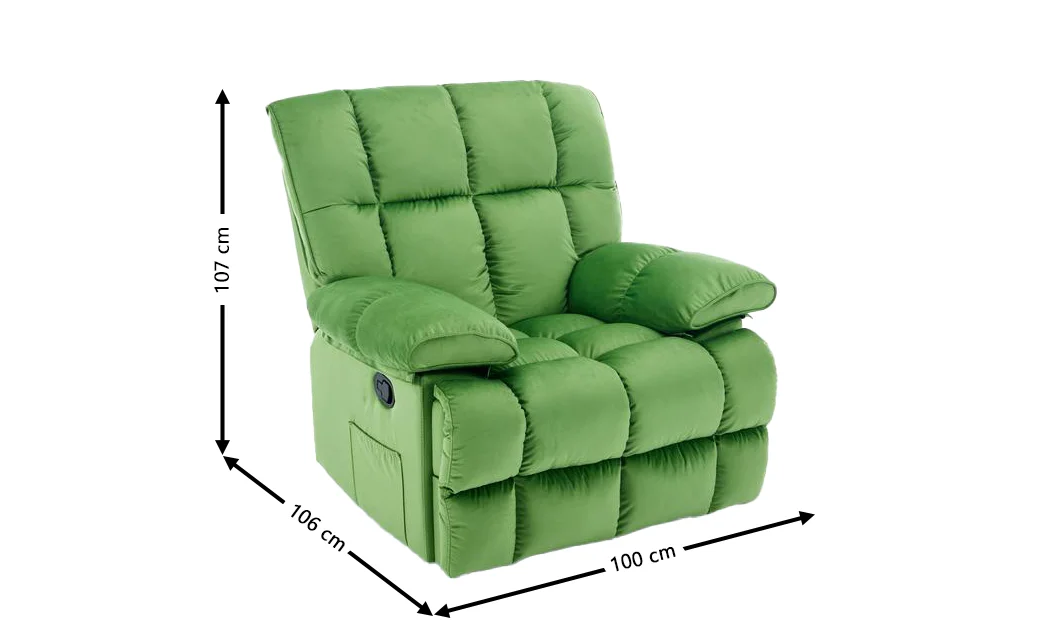 Fotoliu Rotativ cu Recliner KJC4423 Verde 1