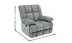 Fotoliu Rotativ cu Recliner KJC4423 Gri