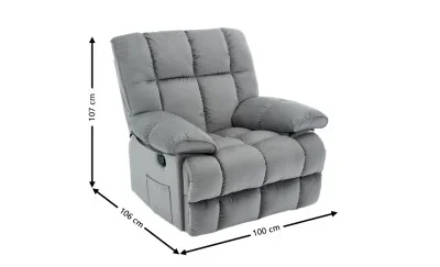 Fotoliu Rotativ cu Recliner KJC4423 Gri