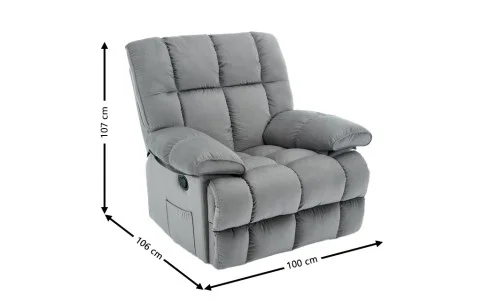 Fotoliu Rotativ cu Recliner KJC4423 Gri