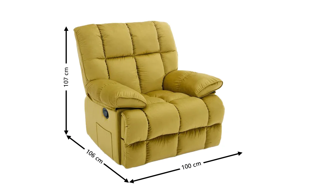 Fotoliu Rotativ cu Recliner KJC4423 Mustar 3