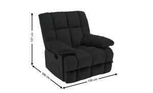Fotoliu Rotativ cu Recliner KJC4423 Negru