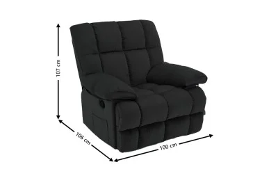 Fotoliu Rotativ cu Recliner KJC4423 Negru