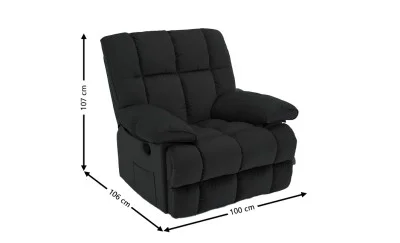 Fotoliu Rotativ cu Recliner KJC4423 Negru