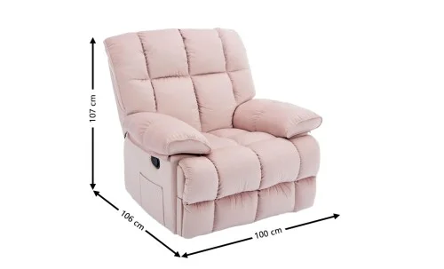 Fotoliu Rotativ cu Recliner KJC4423 Roz