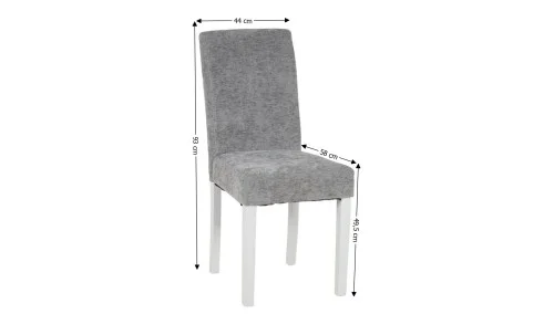 Scaun Living KJC5698 Gri cu Picioare Albe