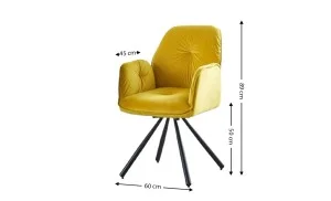 Scaun Living Rotativ KJC80 Galben