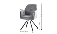 Scaun Living Rotativ KJC80 Gri