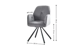 Scaun Living Rotativ KJC80 Gri