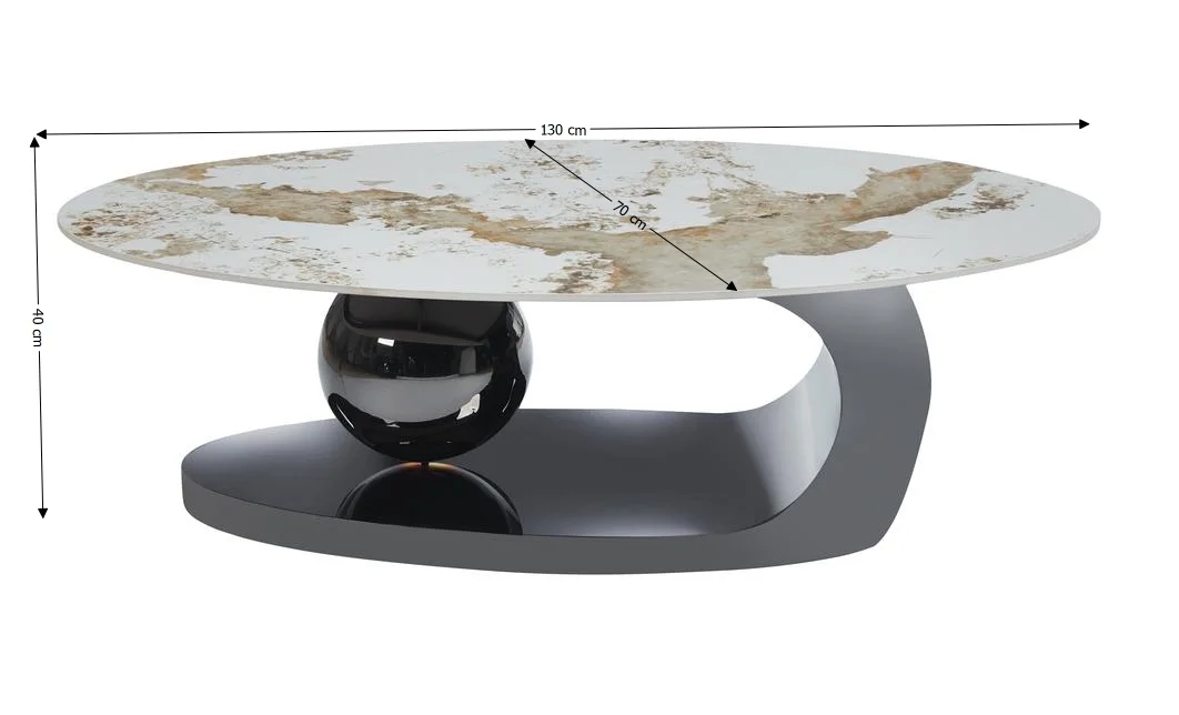 Măsuță Cafea KJCT5343 Pandora/Black 2