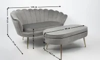 Set Marbella Canapea cu Masuta KJL213, Gri 1