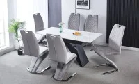Masa Living  Extensibila Blat Ceramic Alb KJT417 3