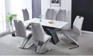Set Masă Living Extensibilă KJT417 cu 6 scaune F692