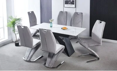 Set Masă Living Extensibilă KJT417 cu 6 scaune F692