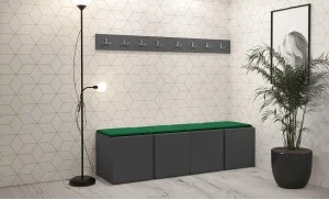 Cuier Hol Luca 14, Grafit/Verde - Manila 35