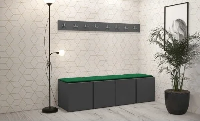 Cuier Hol Luca 14, Grafit/Verde - Manila 35