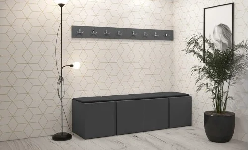 Cuier Hol Luca 14, Grafit/Negru - Manila 18